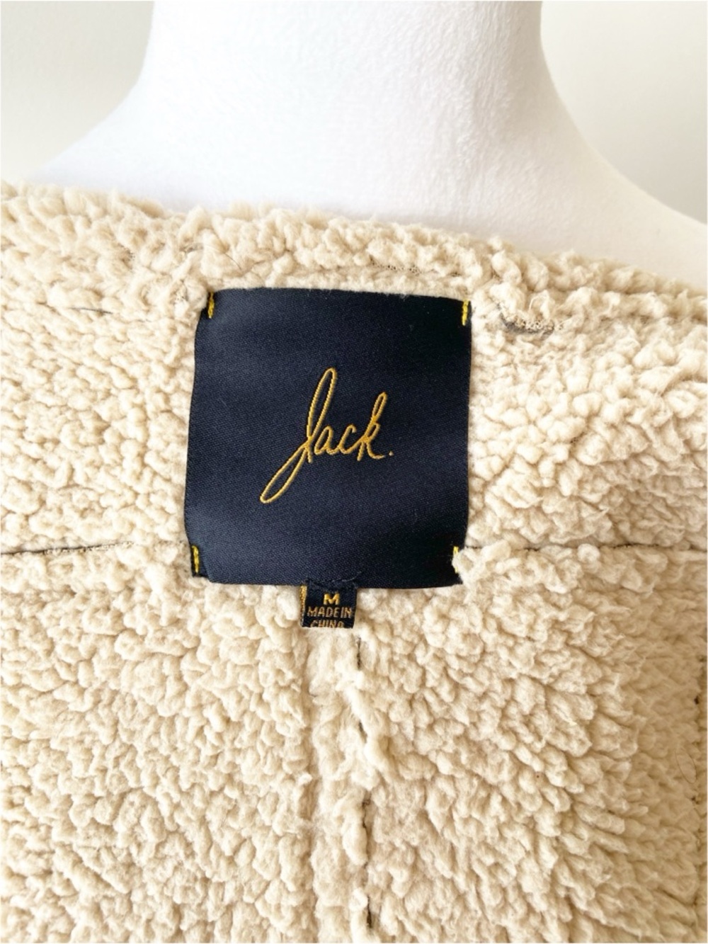 Jack Grey Warm Vest with Cream Trim - Picture 5 of 6